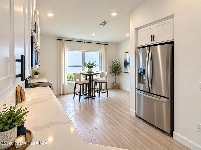 Furnished interior view inside a new home in St. John's Preserve, Palm Bay (Image 9). Furnished interior view inside a new home in St. John's Preserve, Palm Bay (Image 9).