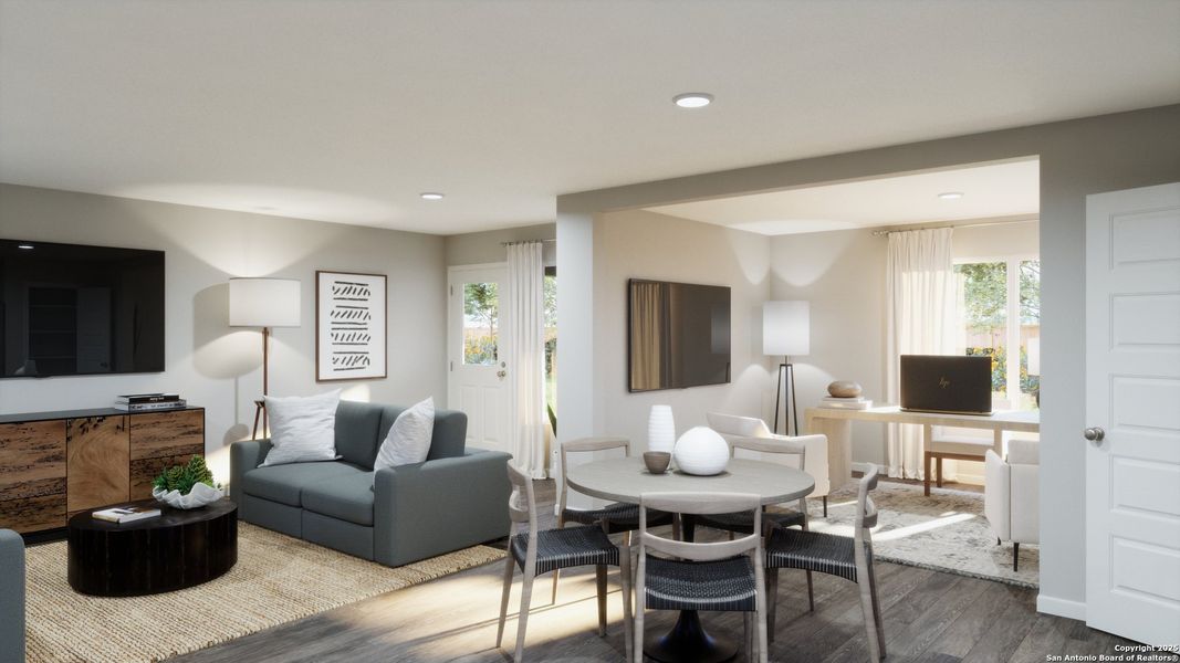 Furnished interior view inside a new home in Applewhite Meadows, San Antonio (Image 18). Furnished interior view inside a new home in Applewhite Meadows, San Antonio (Image 18).