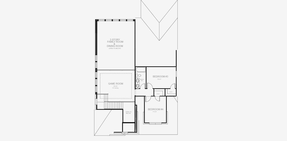 2D floor plan layout for the 2694W by Perry Homes in The Parklands, Santa Clara, TX (Image 5).