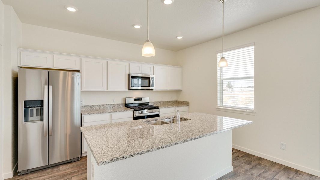 Representative furnished interior of a home built from the Gable by D.R. Horton in Brighton Crossing, Brighton (Image 6).