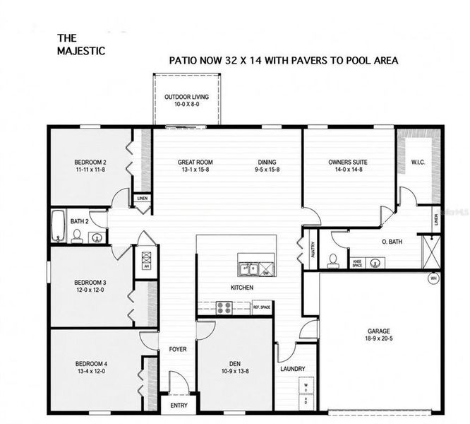 2D floor plan layout of this home in , Palm Coast, FL (Image 5). 2D floor plan layout of this home in , Palm Coast, FL (Image 5).
