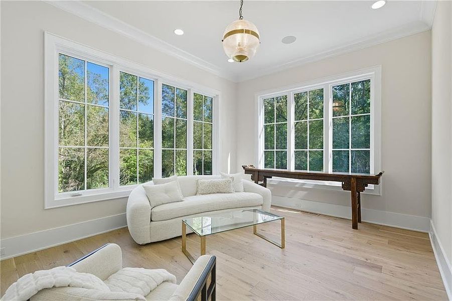 Furnished interior view inside a new home in Crossroads, Alpharetta (Image 17).