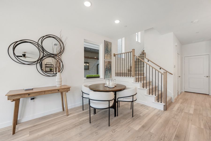 Furnished interior view inside a new home in Willow Grove Townhomes, Melissa (Image 7).