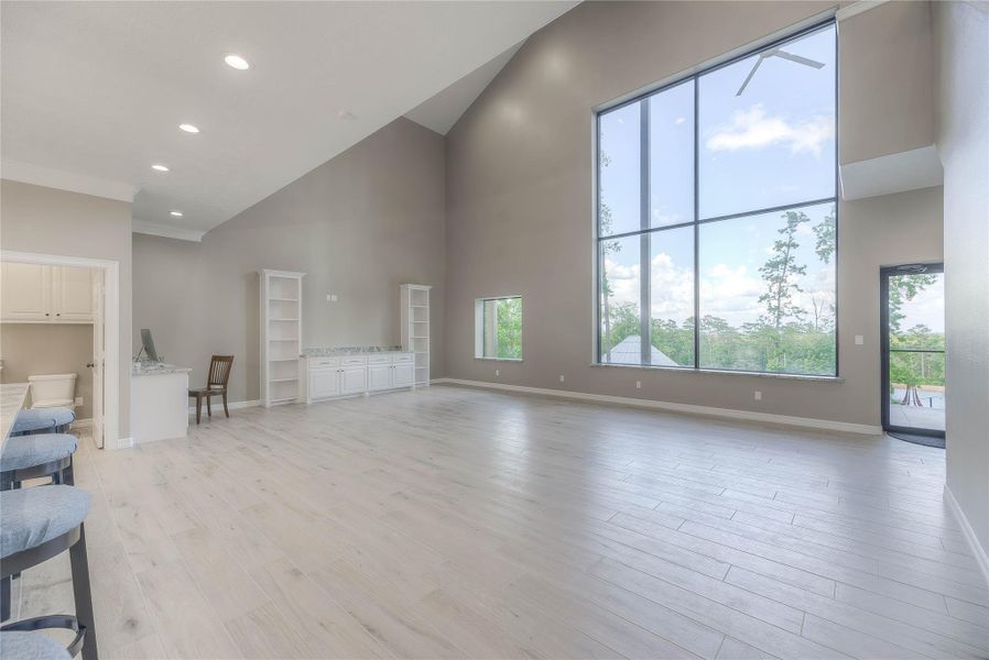 Living room view with huge 16x12 window overlooking the beautiful pond (Building B) Living room view with huge 16x12 window overlooking the beautiful pond (Building B)