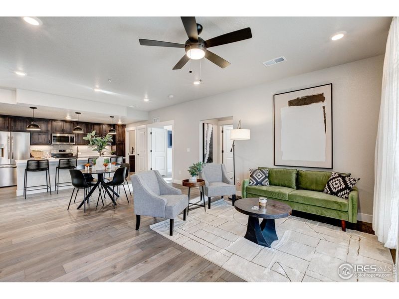 Furnished interior view inside a new home in Northfield at Old Town - Vista Collection, Fort Collins (Image 8).