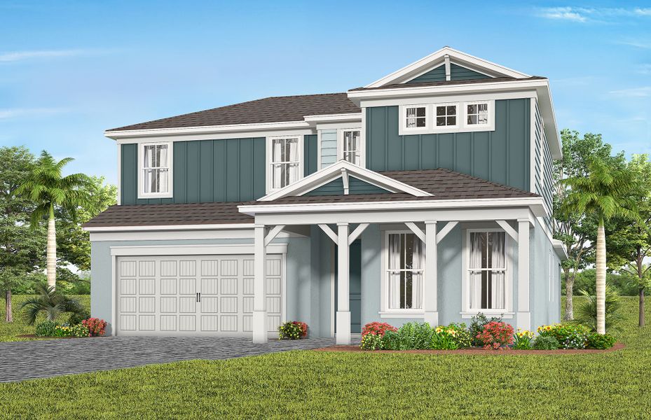 Representative exterior photo of a completed home built from the Coral Grand by Pulte Homes in Lakehaven Estates, Clermont, FL (Image 11).