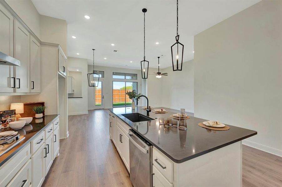 Furnished interior view inside a new home in South Pointe Cottage Series, Mansfield (Image 14). Furnished interior view inside a new home in South Pointe Cottage Series, Mansfield (Image 14).