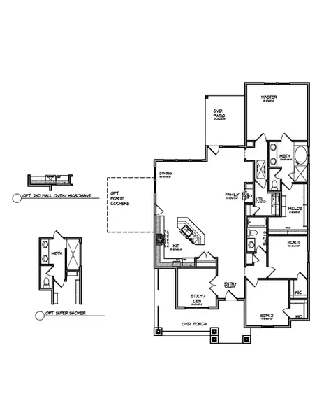 2D floor plan layout for the Boyer by Heritage Towne in Heritage Towne, Midlothian, TX (Image 3).