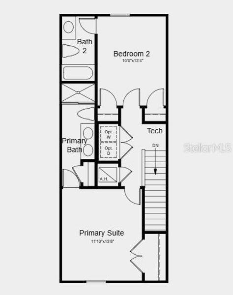2D floor plan layout of this home in Southloch, Mount Dora, FL (Image 3).