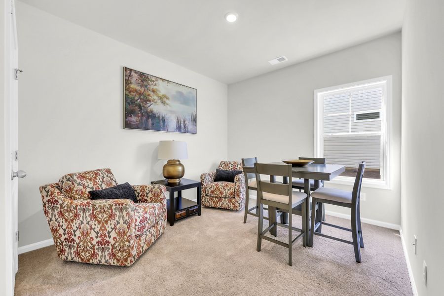 Representative furnished interior of a home built from the Bailey II by Great Southern Homes in Oak Grove, Conway (Image 31). Representative furnished interior of a home built from the Bailey II by Great Southern Homes in Oak Grove, Conway (Image 31).