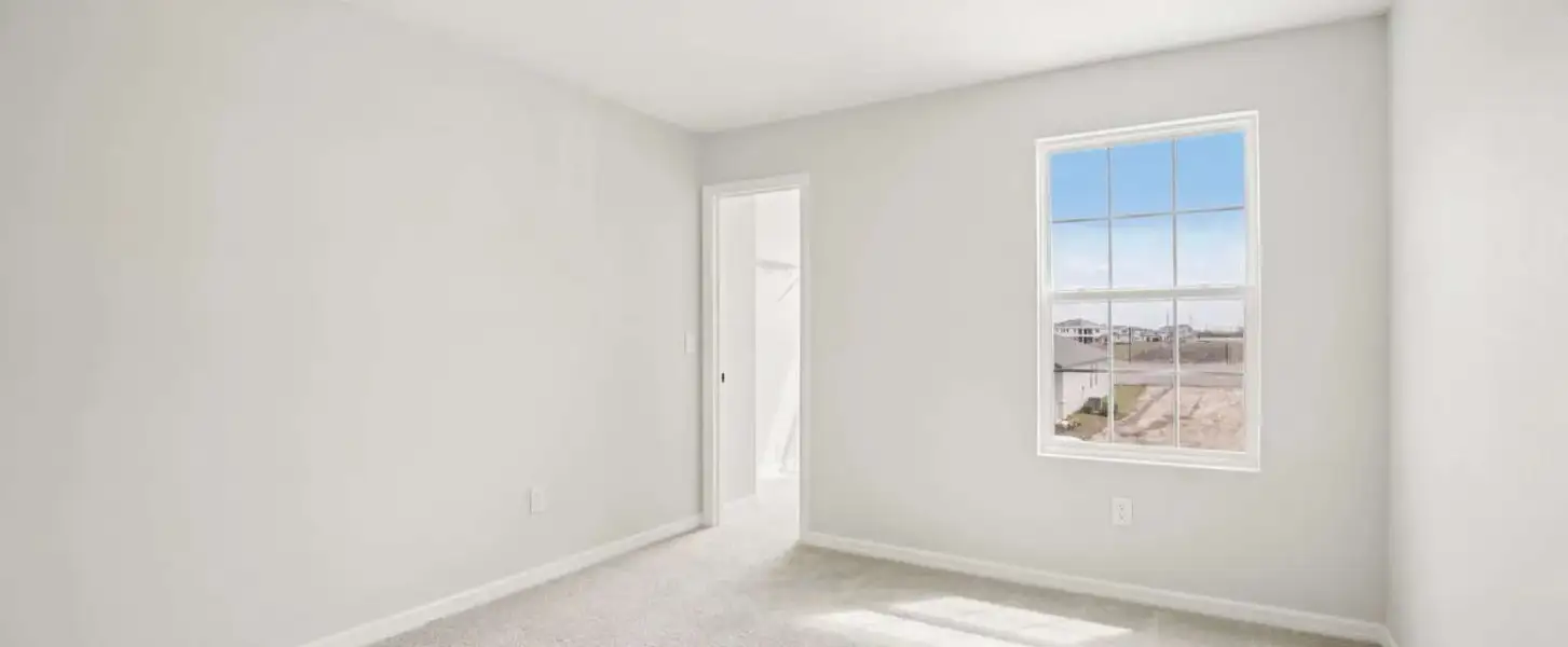 Bedroom 3 located at the front of the home - Representative images and renderings are for illustrative purposes. Actual structural options and design finishes of home may vary.