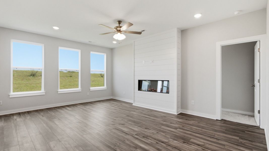Plenty of windows for natural light for living area