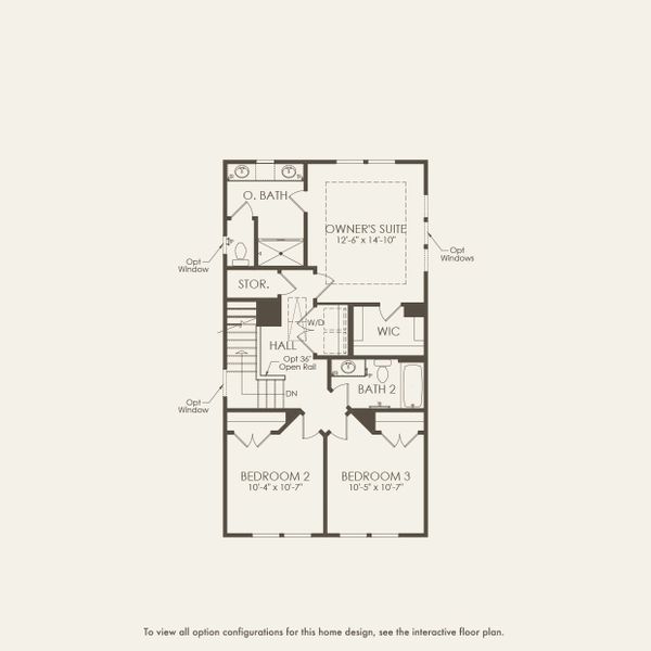 2D floor plan layout for the Norway by Pulte Homes in Lakeside Townes at Riverlights, Wilmington, NC (Image 5).