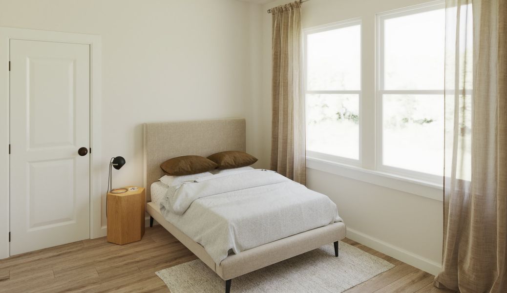 Upstairs, find three secondary bedrooms making plenty of room for overnight guests
