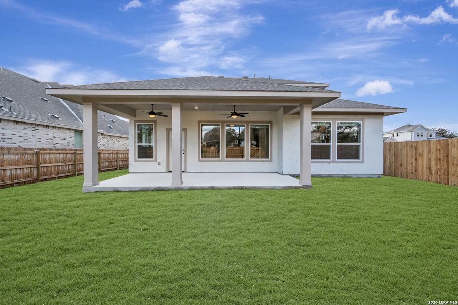 Exterior details and patio area of a home in Davis Ranch 60', San Antonio (Image 23). Exterior details and patio area of a home in Davis Ranch 60', San Antonio (Image 23).