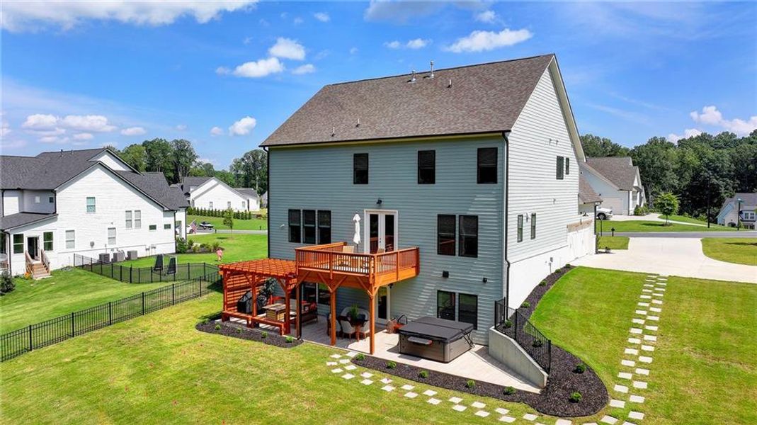 Front exterior of a new home in Long Hollow Landing, Gainesville, GA, highlighting curb appeal (Image 21).