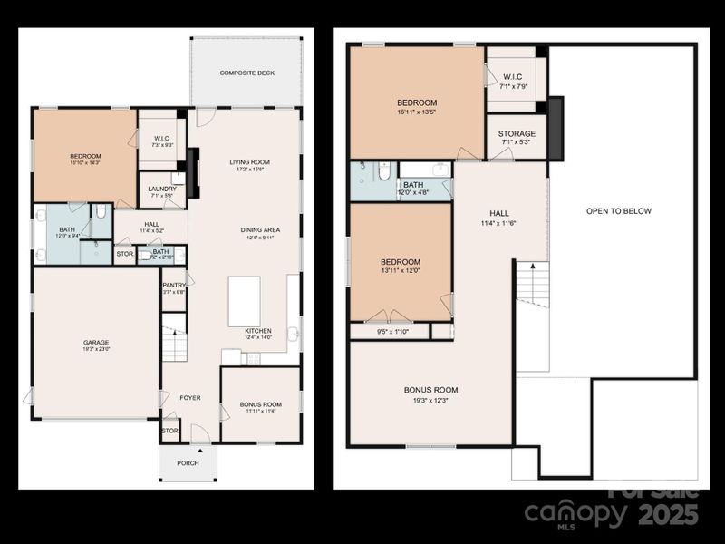 2D floor plan layout of this home in , Leicester, NC (Image 3). 2D floor plan layout of this home in , Leicester, NC (Image 3).