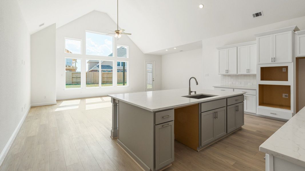 Representative furnished interior of a home built from the Vanderbilt by DRB Homes in Brookewater, Rosenberg (Image 5).