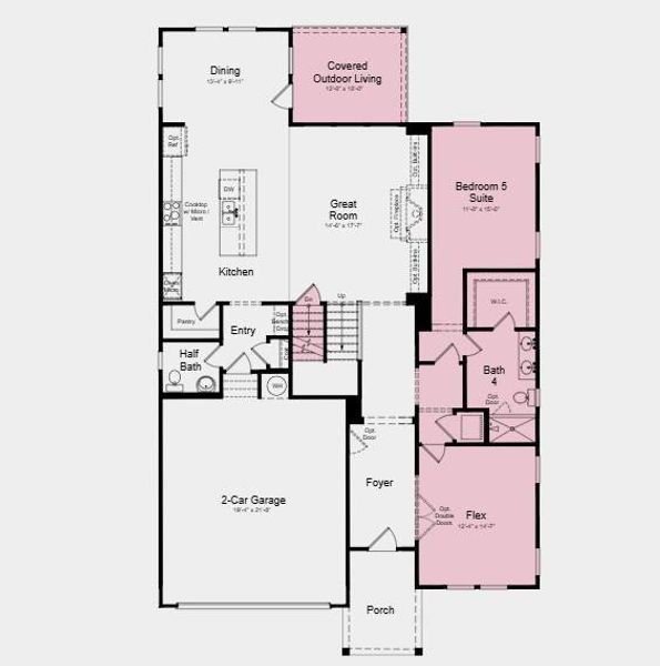 2D floor plan layout of this home in Oakmead, Buford, GA (Image 5).
