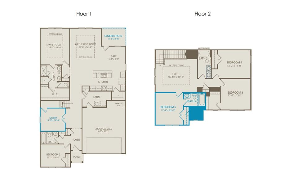 2D floor plan layout of this home in Anna Town Square, Anna, TX (Image 3). 2D floor plan layout of this home in Anna Town Square, Anna, TX (Image 3).