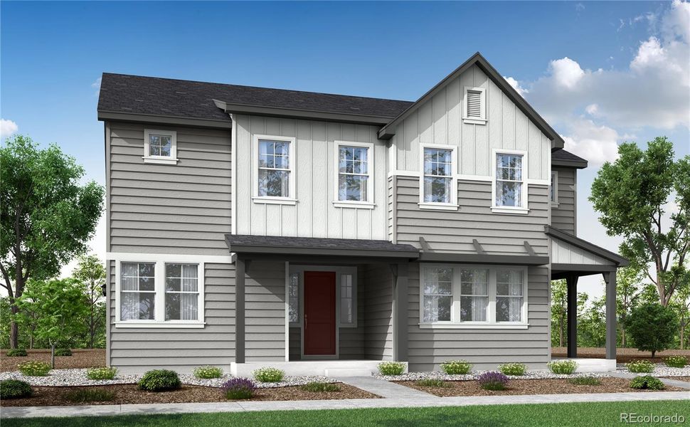 Photos are a rendering and example of Tri Pointe Homes Plan 1 Townhome. They ARE NOT actual photos of the home - colors and finishes will vary.