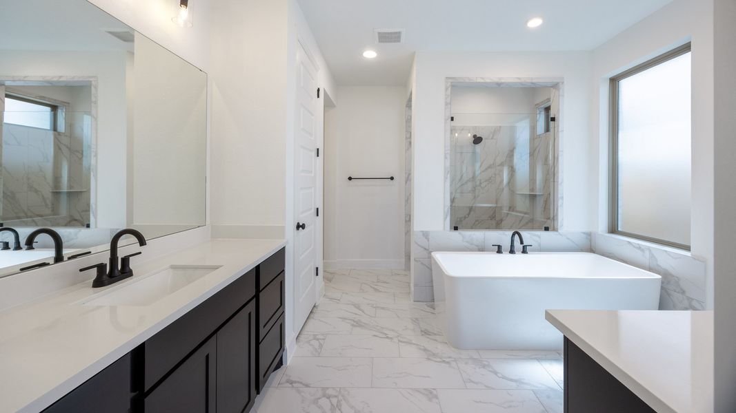 Furnished interior view inside a new home in Lariat 60', Liberty Hill (Image 6).