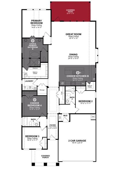 2D floor plan layout of this home in Austin Point: Heritage Collection, Richmond, TX (Image 2).