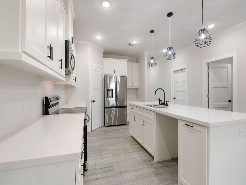 Furnished interior view inside a new home in , Cleveland (Image 10).