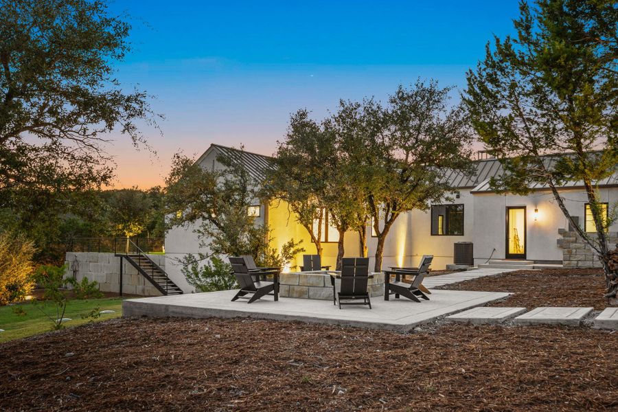 Exterior details and patio area of a home in , Spicewood (Image 24).