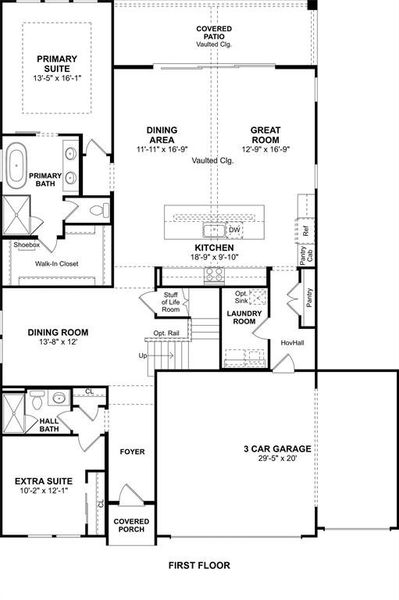 2D floor plan layout of this home in Gateway Parks, Forney, TX (Image 3). 2D floor plan layout of this home in Gateway Parks, Forney, TX (Image 3).