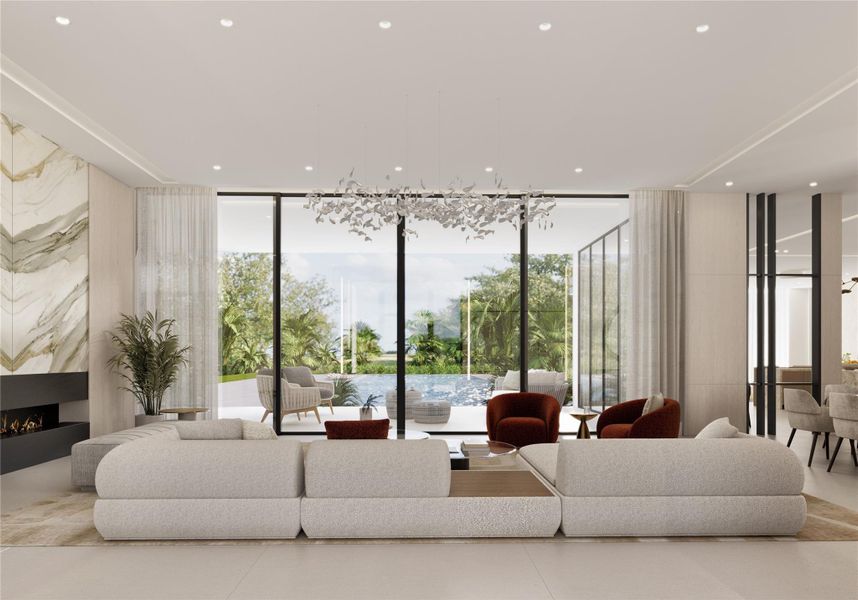 Furnished interior view inside a new home in , Plantation (Image 6).