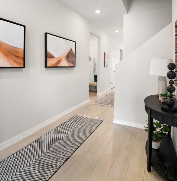 Representative furnished interior of a home built from the Texas Olive by View Homes in Summer Sky, El Paso (Image 5).