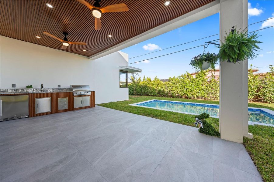 Exterior details and patio area of a home in , Miami (Image 29). Exterior details and patio area of a home in , Miami (Image 29).