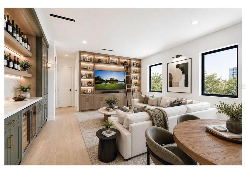Furnished interior view inside a new home in , Tampa (Image 40).