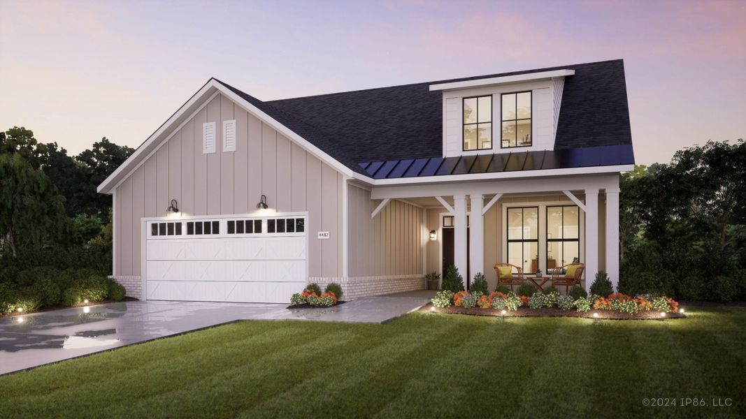 Representative exterior photo of a completed home built from the Torino by Perfection Builders in The Courtyards at Oakland Hills, Louisville, KY (Image 5).