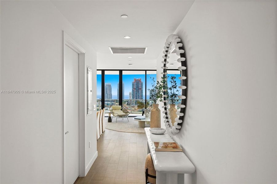 Furnished interior view inside a new home in , Miami Beach (Image 16). Furnished interior view inside a new home in , Miami Beach (Image 16).