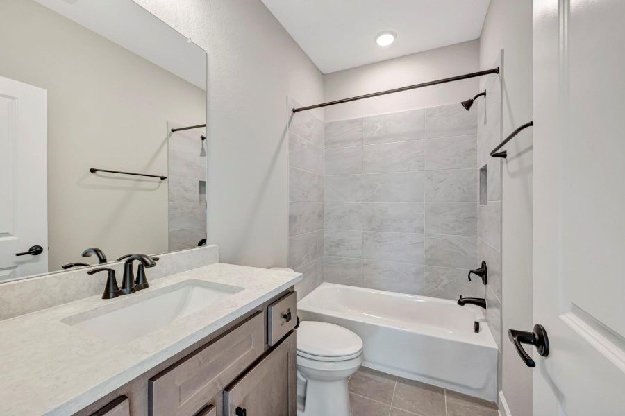 Furnished interior view inside a new home in COLTON - Reserve Collection, Todd Mission (Image 14).