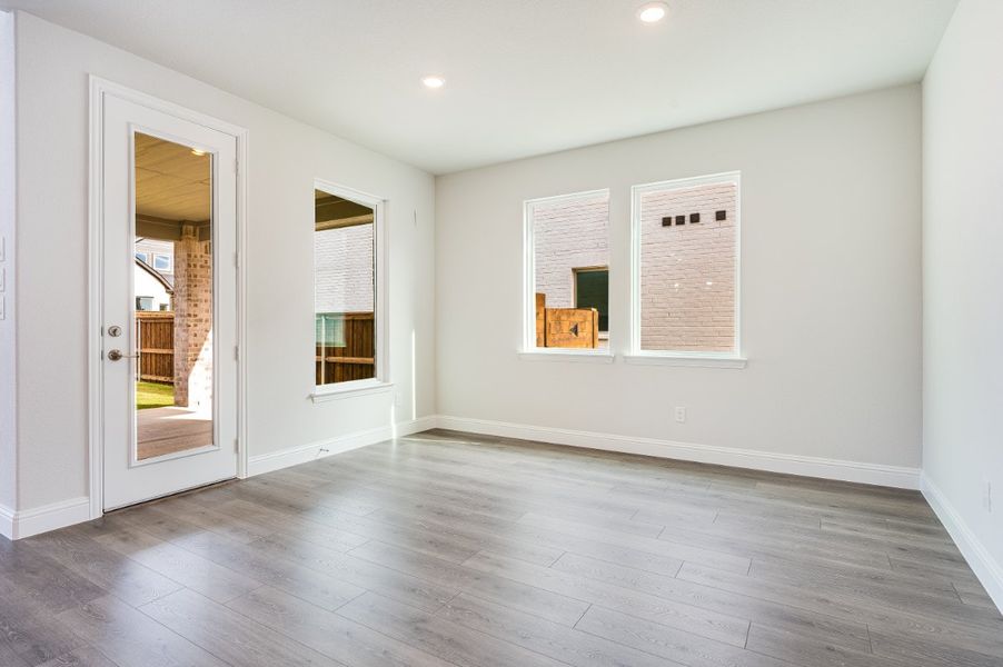 Representative unfurnished interior of a home built from the Amber by Taylor Morrison in Highland Lakes 60s, McKinney (Image 11). Representative unfurnished interior of a home built from the Amber by Taylor Morrison in Highland Lakes 60s, McKinney (Image 11).