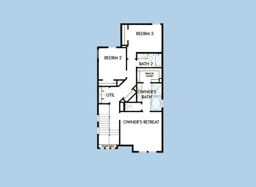 2D floor plan layout for the The Foxman by David Weekley Homes in Two Step Farm 35', Montgomery, TX (Image 4). 2D floor plan layout for the The Foxman by David Weekley Homes in Two Step Farm 35', Montgomery, TX (Image 4).