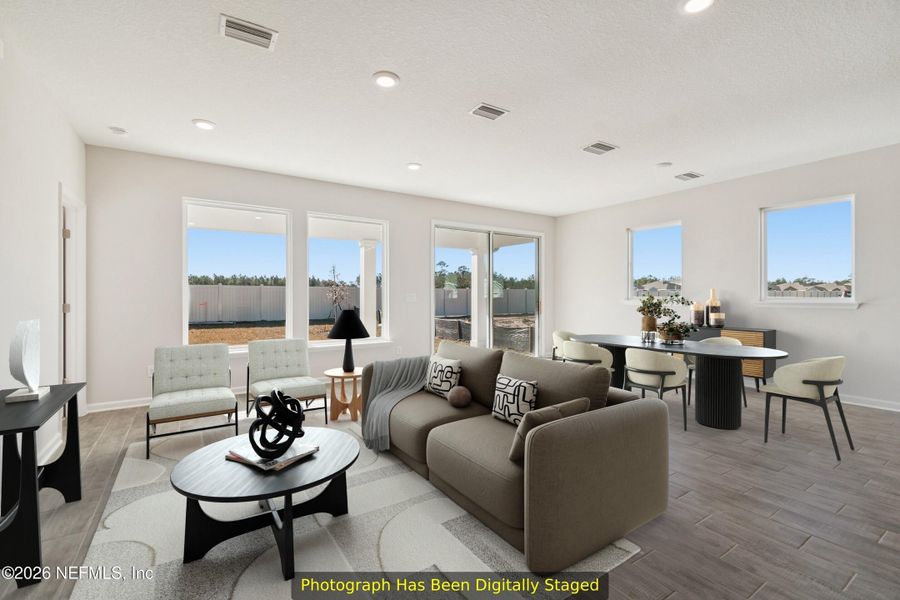 Furnished interior view inside a new home in Tributary 50', Yulee (Image 12).