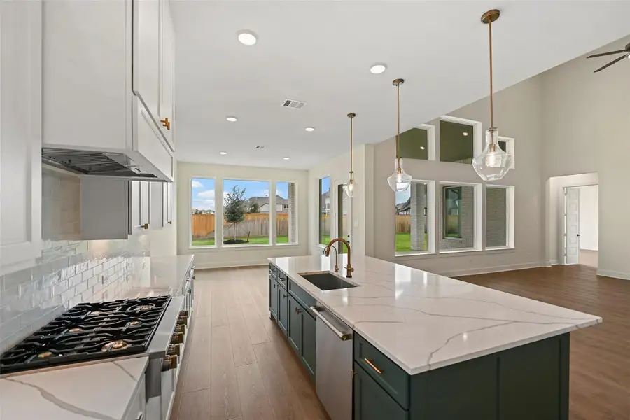 Furnished interior view inside a new home in Bridgeland 80′, Cypress (Image 6).