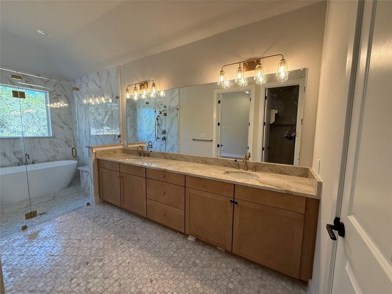 In-progress construction of a new home in The Estates at La Cima, San Marcos, TX (Image 19).