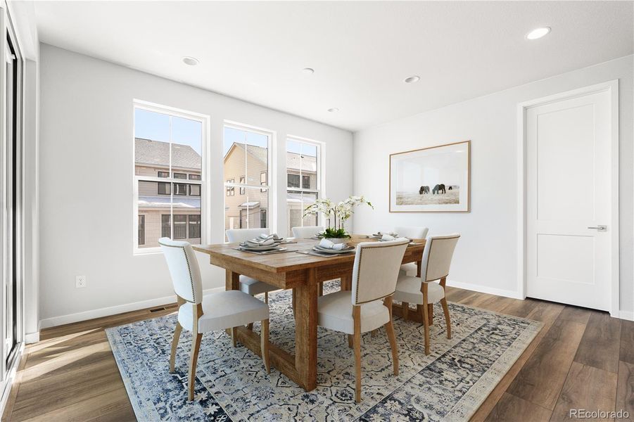 Furnished interior view inside a new home in Stargaze at Solstice, Littleton (Image 11).