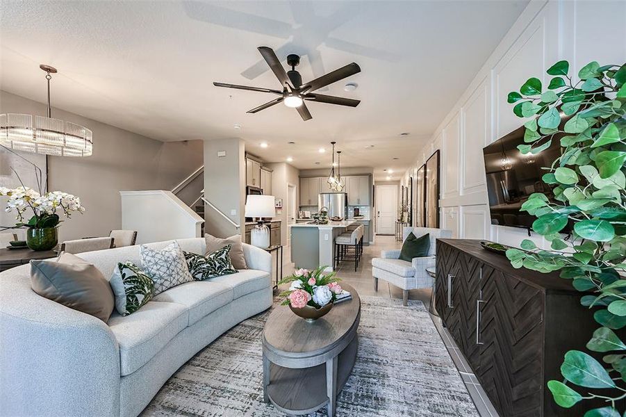 Furnished interior view inside a new home in Towns at Riverwalk: Lake Monroe TH, Sanford (Image 5).