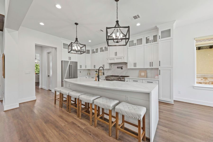 Multiple seating options at kitchen island Multiple seating options at kitchen island