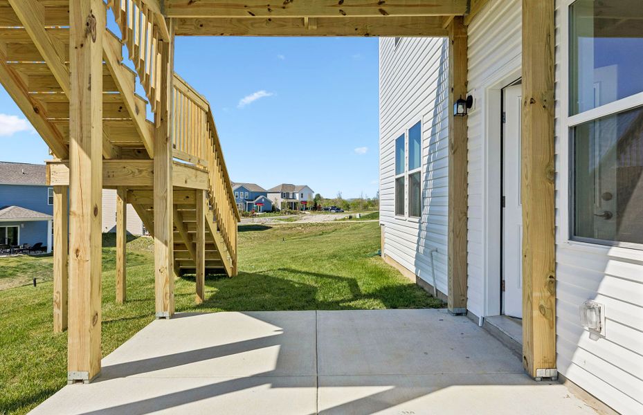 Exterior details and patio area of a home in Highlands of Carter's Station, Columbia (Image 20). Exterior details and patio area of a home in Highlands of Carter's Station, Columbia (Image 20).