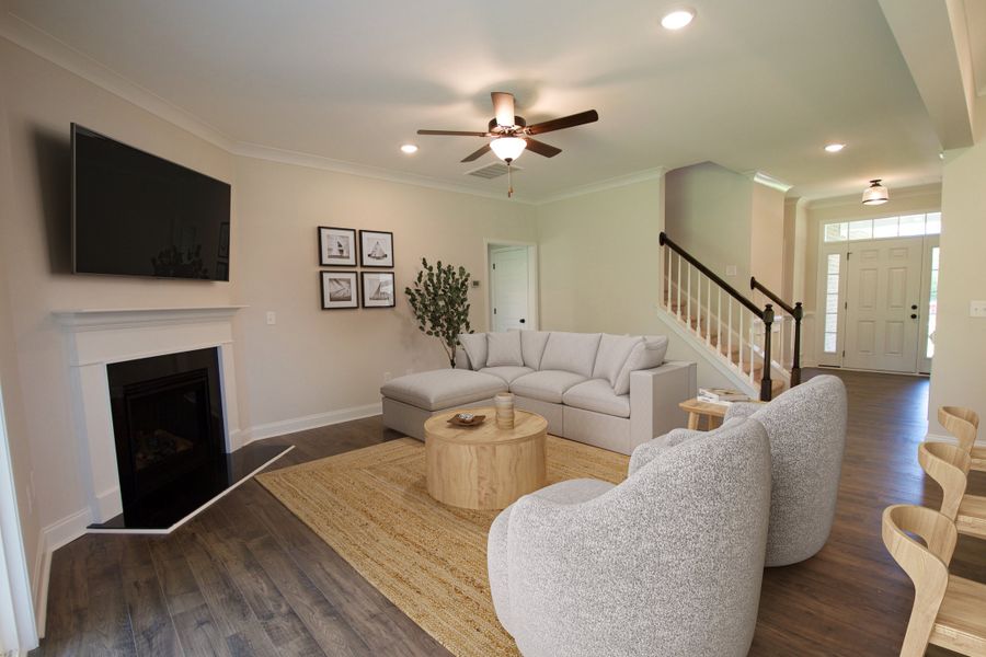 Representative furnished interior of a home built from the Beaufort by Stevens Fine Homes in Parkwood Estates, Leland (Image 7).