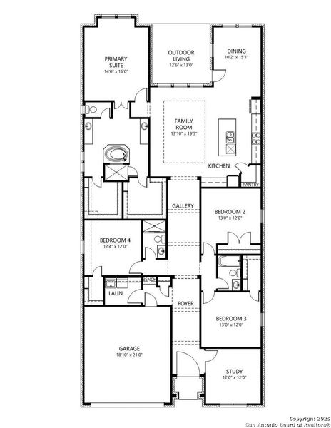 2D floor plan layout of this home in Haby Hill 50s, San Antonio, TX (Image 5). 2D floor plan layout of this home in Haby Hill 50s, San Antonio, TX (Image 5).