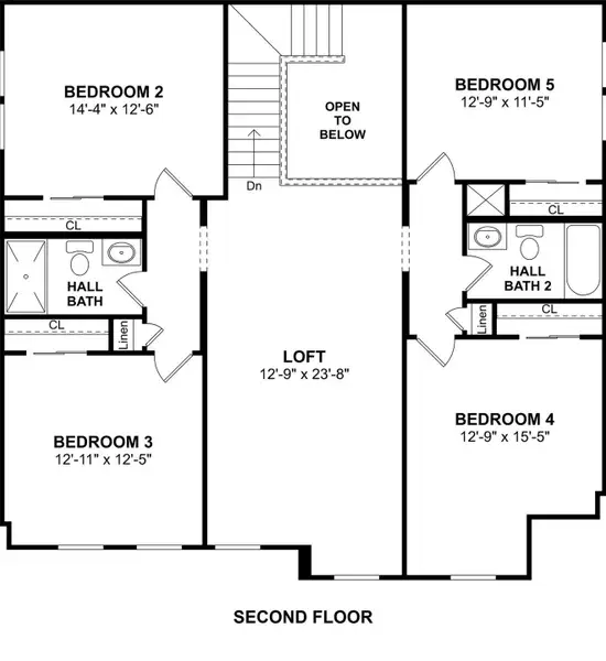 The Davenport floor plan by K. Hovnanian Homes. 2nd floor shown. *Prices, plans, dimensions, features, specifications, materials, and availability of homes or communities are subject to change without notice or obligation.