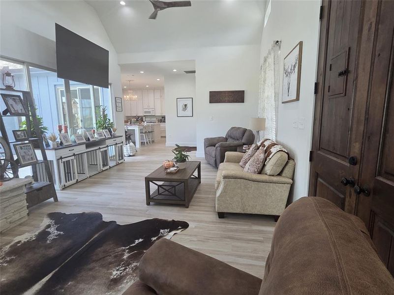 View into Kitchen from Living Room.